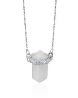 Moonstone Point Necklace — Sterling Silver