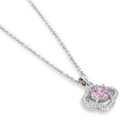 Lyon Pendant Necklace – Sterling Silver (Pink) | Showroom