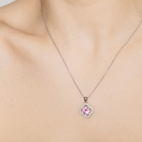 Lyon Pendant Necklace – Sterling Silver (Pink) | Showroom
