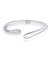Scroll Open Bangle — Sterling Silver