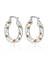 Diamond-Cut Hoop Earrings – Sterling Silver Sterling Silver