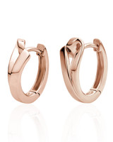 Twisted Huggie Earrings – Rose Gold Plated