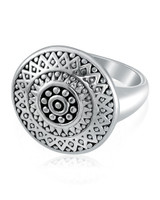 Mandala Ring – Sterling Silver