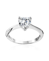 Noémie Heart Ring — Sterling Silver — 1 ct