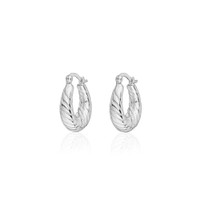 Lucca Hoop Earrings – Silver Plated