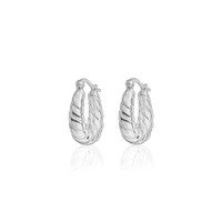 Roma Hoop Earrings – Silver Plated