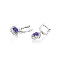 Lyon Drop Earrings – Sterling Silver (Purple)