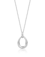 Open Oval Pendant Necklace – Sterling Silver