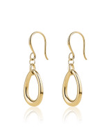 Open Oval Drop Earrings – Gold Plated