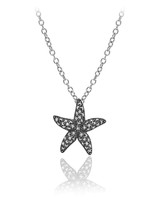 Starfish Marcasite Pendant – Oxidized Sterling Silver