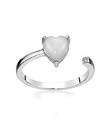 Moonstone Open Ring – Sterling Silver