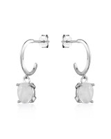 Moonstone Drop Earrings – Sterling Silver
