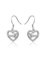 Pulse Heart Hook Earrings – Sterling Silver
