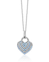 Pavé Heart Pendant – Sterling Silver