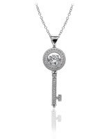 Shimmering Key Pendant – Sterling Silver