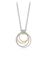 Interlocking Circles Pendant Necklace – Gold Plated