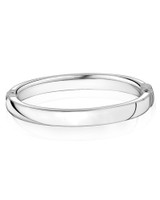 Oval Bangle – Silver Plated