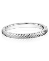 Twisted Bangle – Silver Plated