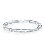 Bamboo Bangle – Silver Plated