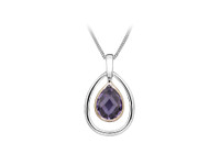 Amethyst Teardrop Pendant – Rose Gold Plated