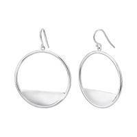 Half-Moon Drop Earrings – Sterling Silver