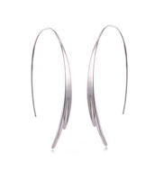 Split Arc Drop Earrings – Sterling Silver