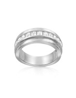 Baguette Cubic Zirconia Band Ring – Sterling Silver