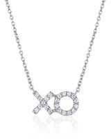 XO Pavé Necklace – Sterling Silver
