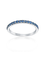 Blue Pavé Band Ring – Sterling Silver