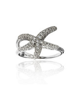 Starfish Pavé Ring – Sterling Silver