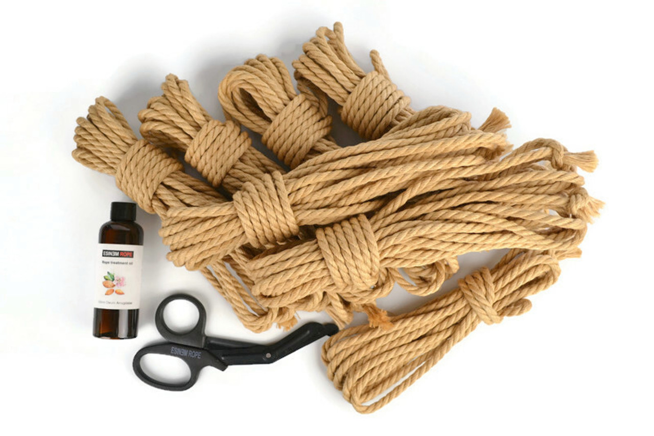 Large premium jute rope starter kit