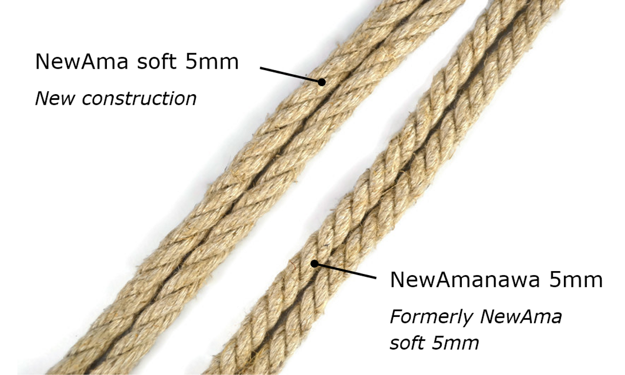 NewAmanawa (formerly NewAma soft) sets 5mm x 8m (26.25ft) - ESINEM Rope