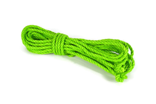 Neon dyed jute rope, shibari, single yarn, 6mm x 8m (26.25ft)