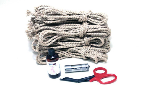 Maxi Standard jute rope starter kit (8 x 8m, 1 x 4m, oil)