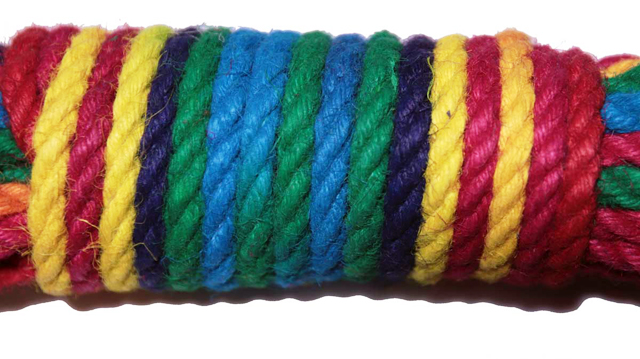 Dyed jute shibari rope