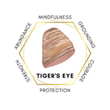 2cm Gemstone Mushroom - Tiger Eye