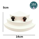 Small Corner Mushroom Display Stand - White
