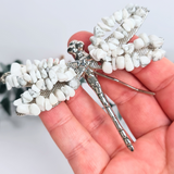 Gemstone Dragonfly - White Howlite