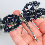 Gemstone Dragonfly - Blue Goldstone