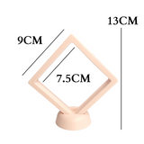 9cm Medium Square Floating Display Stand - Apricot