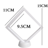 11cm Large Square Floating Display Stand - White