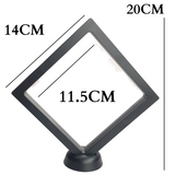 14cm X Large Square Floating Display Stand - Black