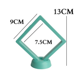 9cm Medium Square Floating Display Stand - Turquoise