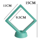 11cm Large Square Floating Display Stand - Turquoise