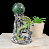Green Dragon Castle Sphere Stand