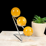 Silver 3 Sphere Tiered Metal Stand
