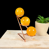 Rose Gold 3 Sphere Tiered Metal Stand
