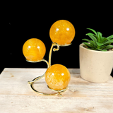 Gold 3 Sphere Metal Stand