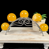 Silver 5 Sphere Arch Metal Stand