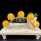 Gold 5 Sphere Arch Metal Stand